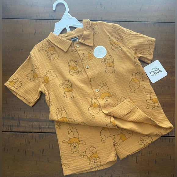 Disney Other - •NWT•Disney Winnie the Pooh Toddler 2-Piece Textured Cotton Gauze Outfit Set